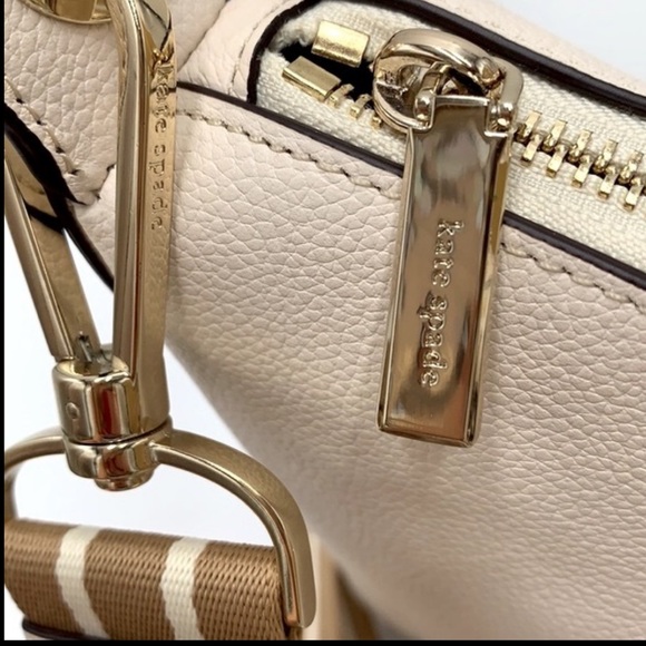 New Kate Spade Rosie Large Crossbody Pebbled Leather Parchment - Picture 8 of 16
